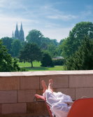 Terrasse in der Claudius Therme