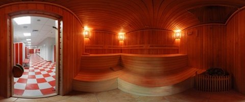 Panormaansicht einer Sauna