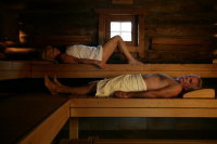 Innenansicht der Finnischen Sauna im Prienavera